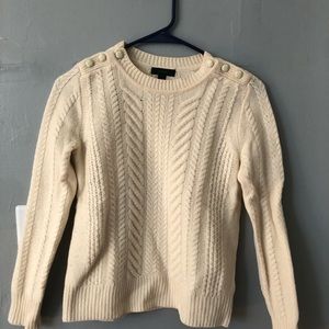 J Crew cream sweater, size XS